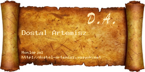 Dostal Artemisz névjegykártya